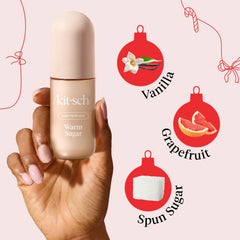 Kitsch Hair Perfume mist on hair—refreshing scent without weighing hair down.