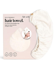 Kitsch hair towel wrap quick-dry absorbent demonstrates fast moisture pickup after shower.
