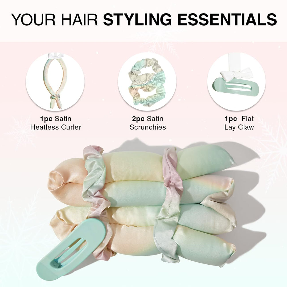 Kitsch wrap-and-go satin tools for quick, salon-like results.