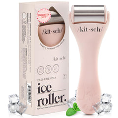 Kitsch Ice Roller face pink cools skin for refreshed morning glow