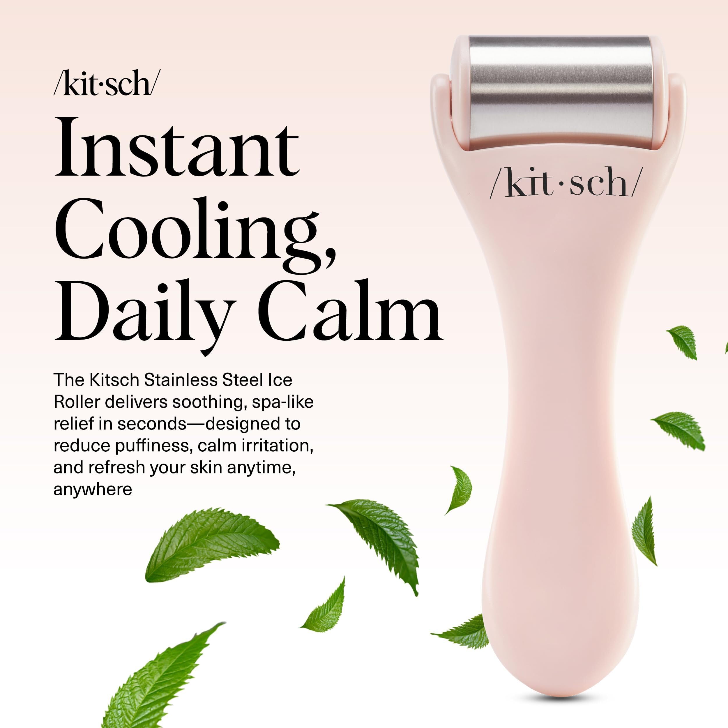 Kitsch Ice Roller stainless-steel roller stays cold longer for soothing sessions