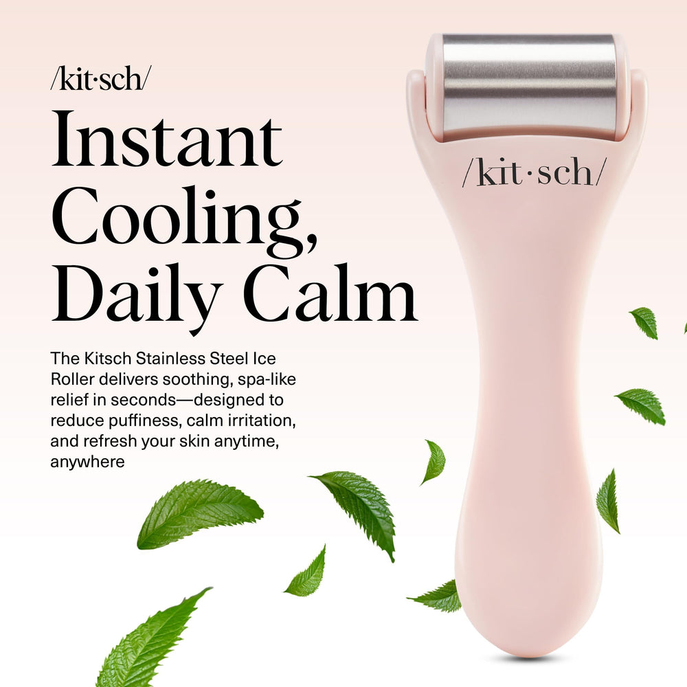 Kitsch Ice Roller stainless-steel roller stays cold longer for soothing sessions