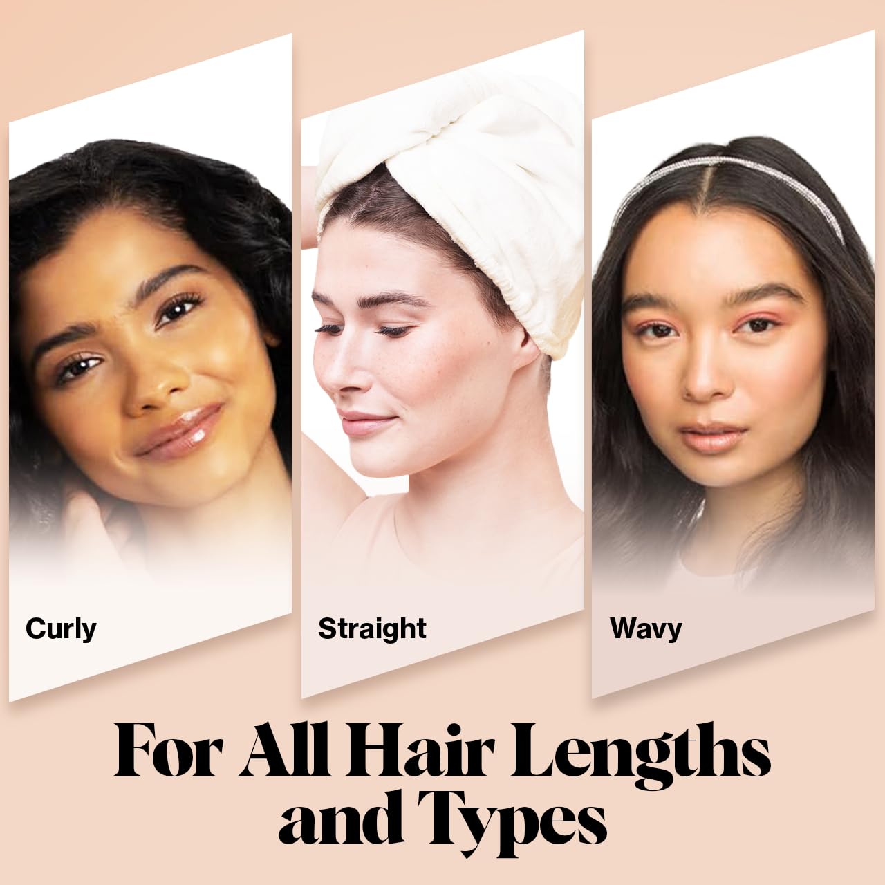 Kitsch long and short hair wrap twisted securely with loop.