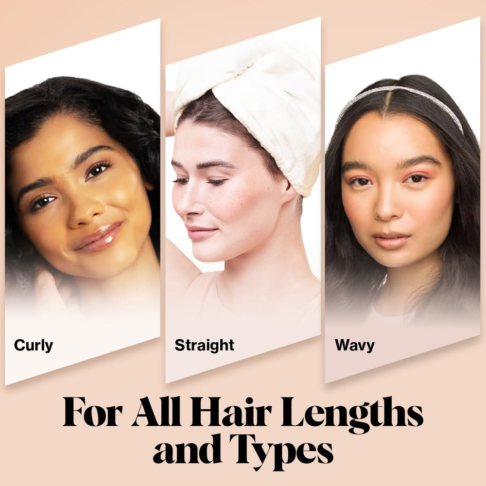 Kitsch long and short hair wrap twisted securely with loop.