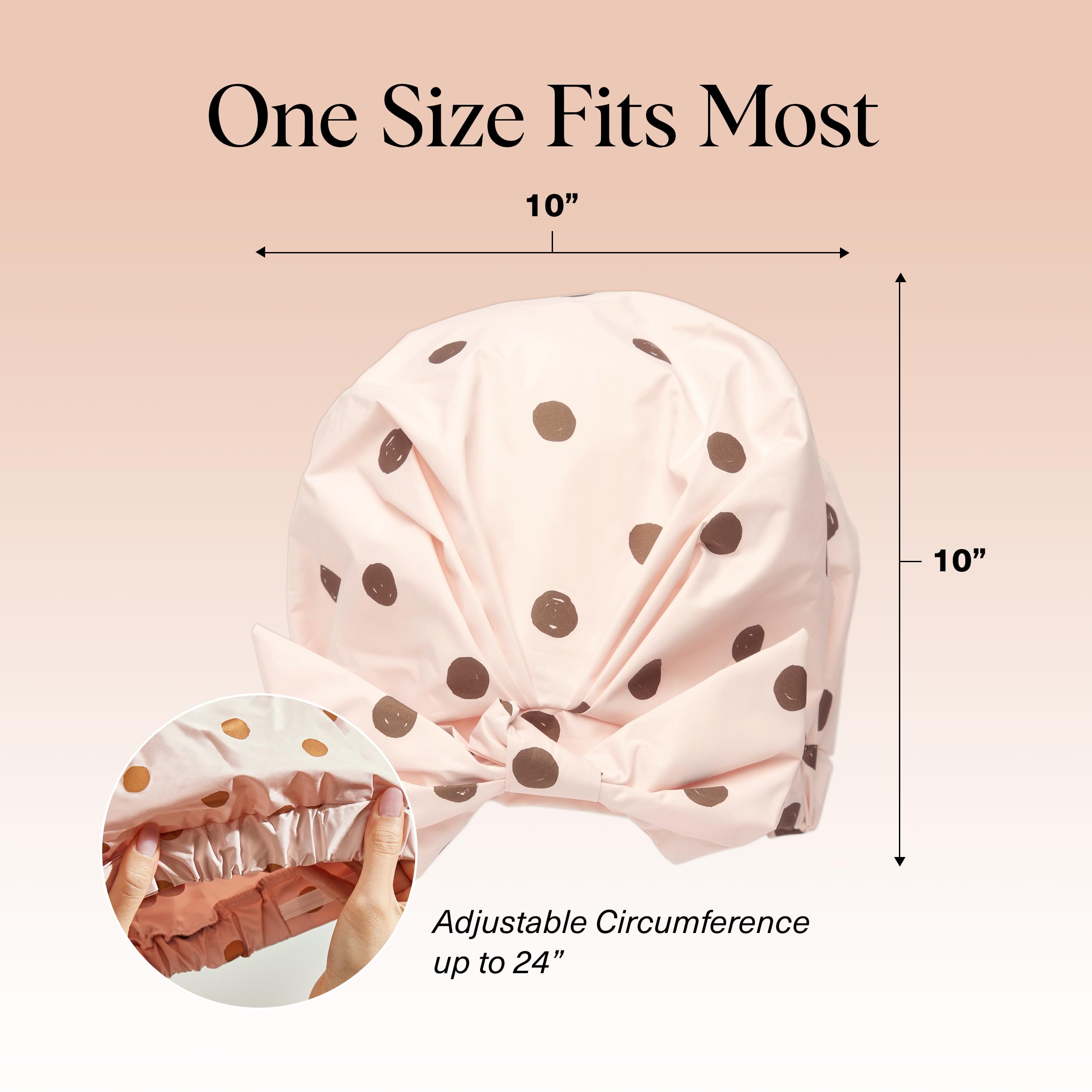 Kitsch luxury shower cap long hair fit for secure coverage.