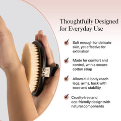 Kitsch lymphatic drainage brush strokes promote stimulated lymph flow.