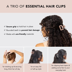 Kitsch medium-open-shape-claw-clip ideal for versatile half-up styles and everyday wear.