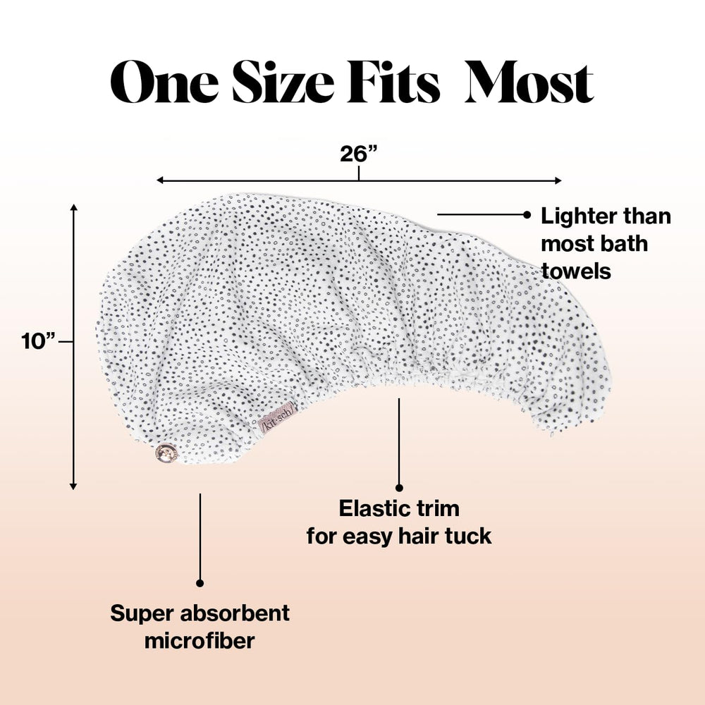 Kitsch microfiber hair towel wrap anti-frizz design for smoother curls.