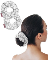 Kitsch microfiber hair towel scrunchie with micro-dot design, ultra-absorbent for faster drying and gentle hair care.