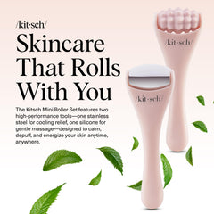 Kitsch mini face roller with silicone head for gentle massage