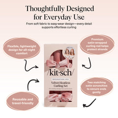 Kitsch overnight curls in action with heatless styling.