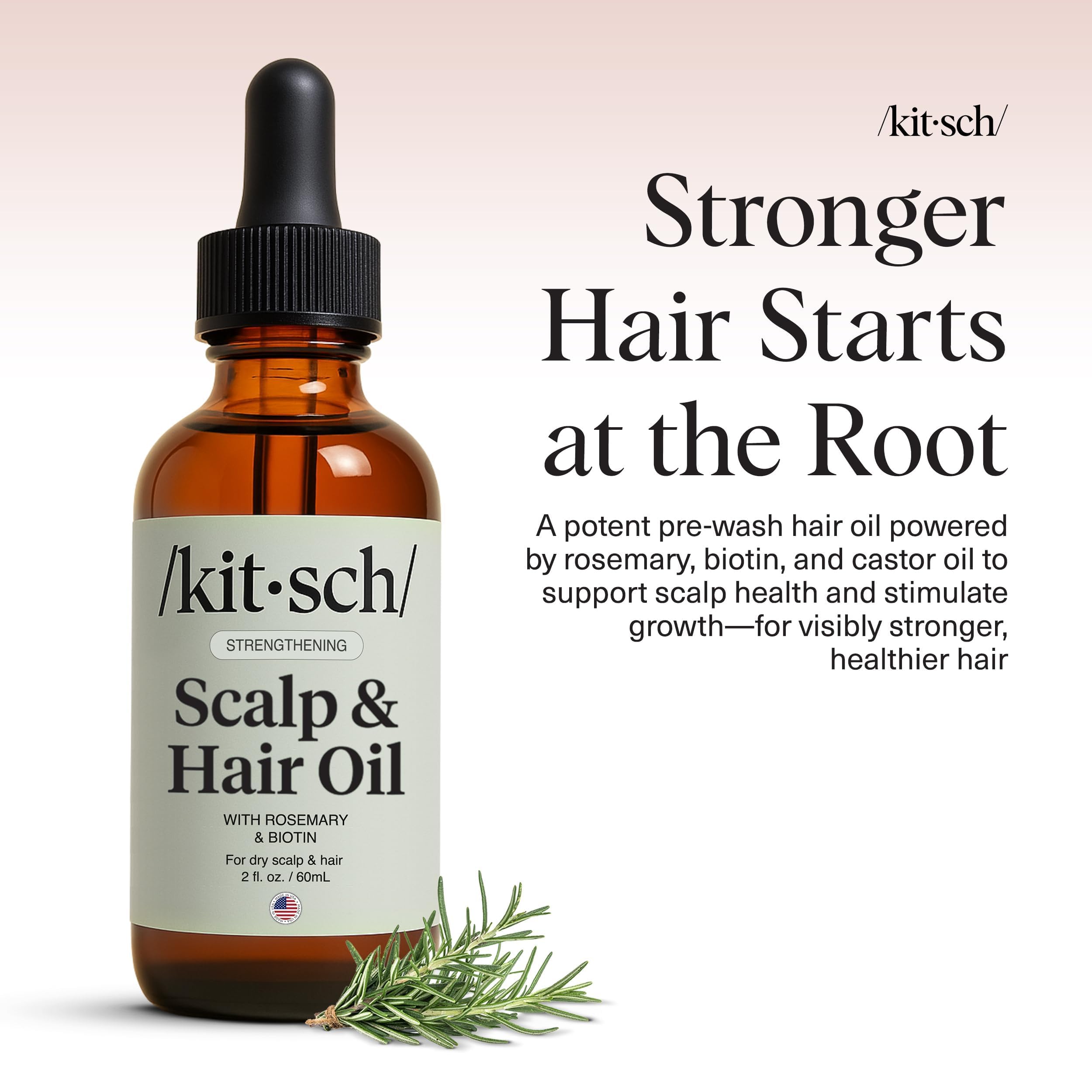 Kitsch prewash oil application shows scalp massage for nourished roots