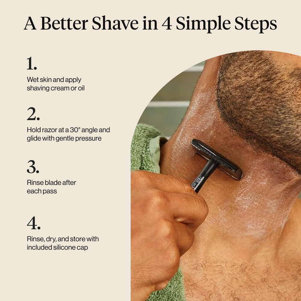 Kitsch 5-blade refills included provide convenient, ready-to-use options for smooth shaves.