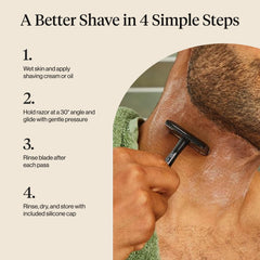 Kitsch 5-blade refills included provide convenient, ready-to-use options for smooth shaves.