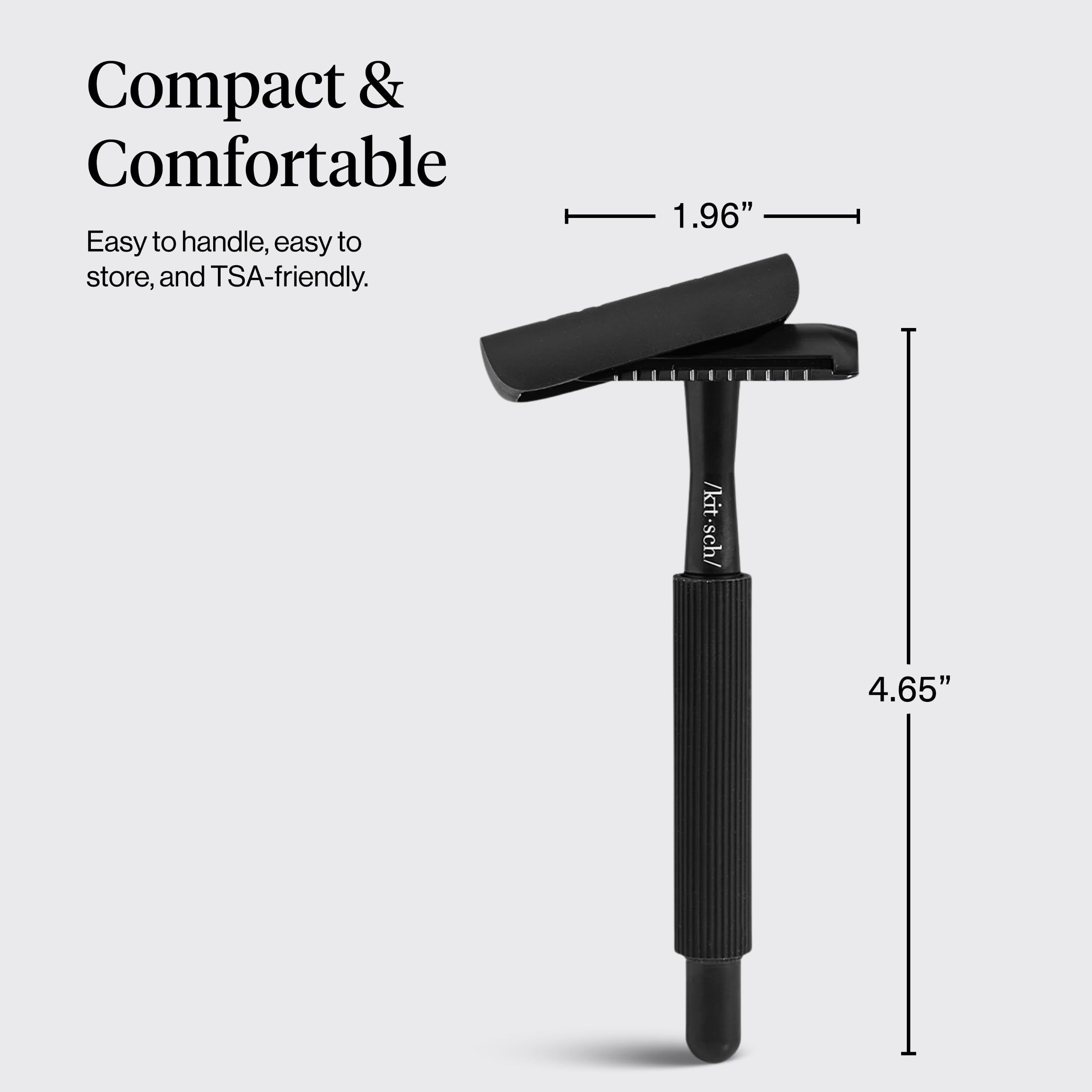 Kitsch razor silicone cap for travel protects blades and keeps your kit organized.