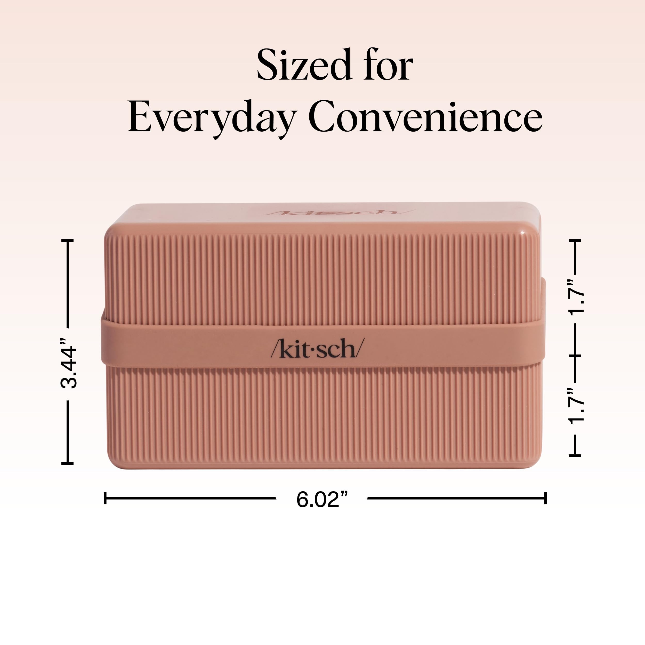 Kitsch recycled-plastic travel case offers lightweight durability for daily showers away from home.