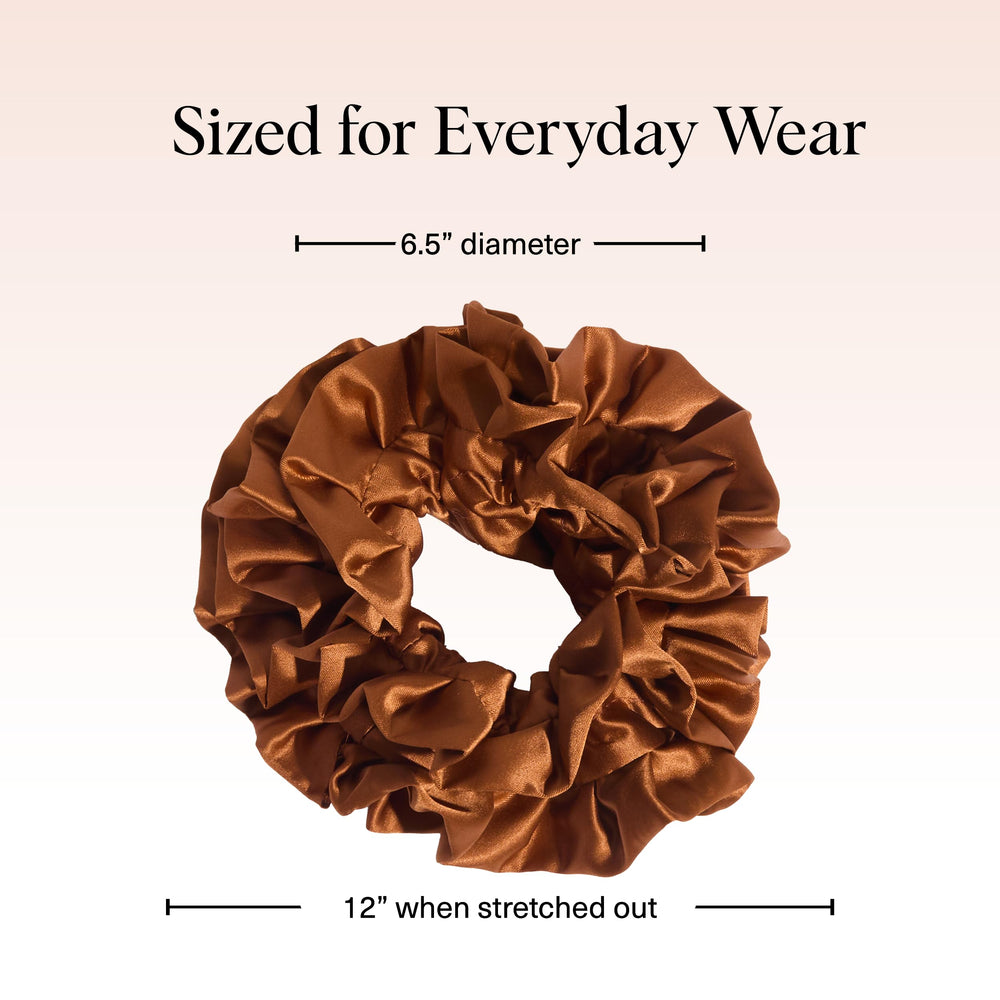 Kitsch recycled satin scrunchie camel packaging image highlights eco-friendly gifting