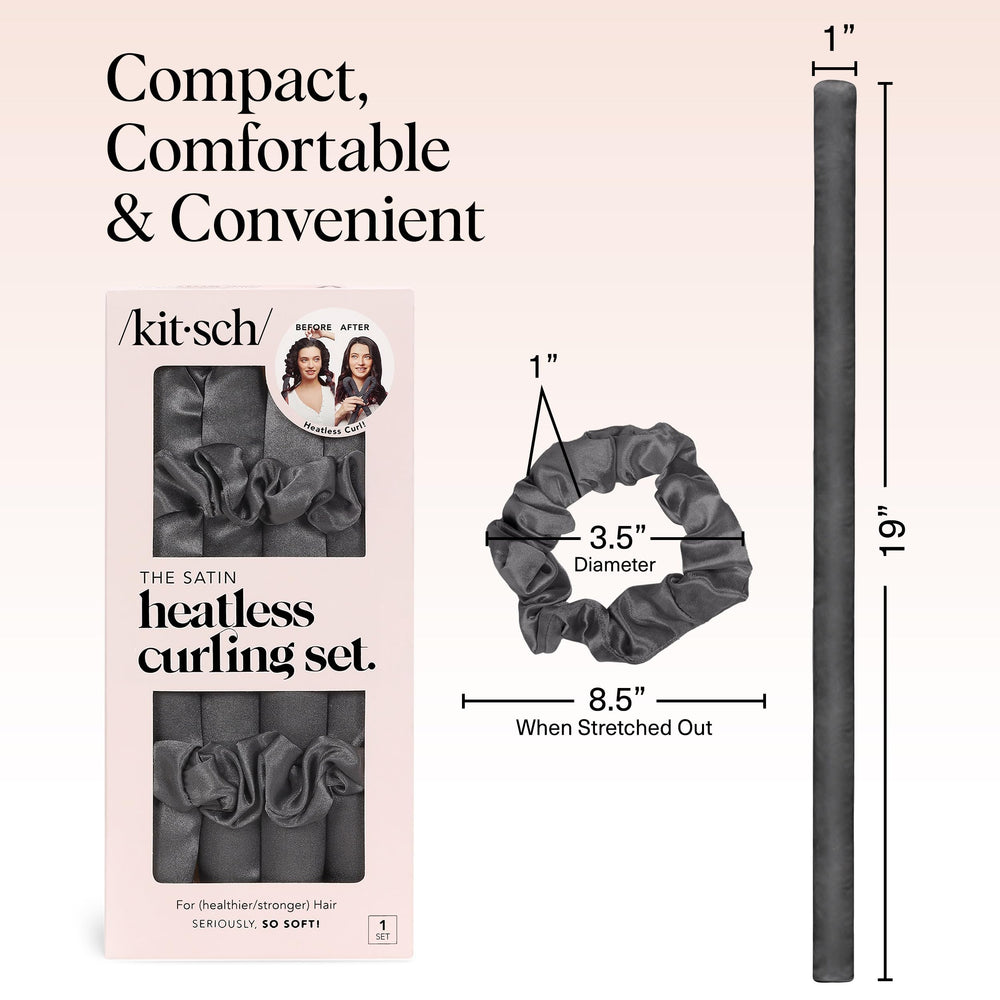Kitsch reusable satin heatless curler—eco-friendly tool for long-term curling.