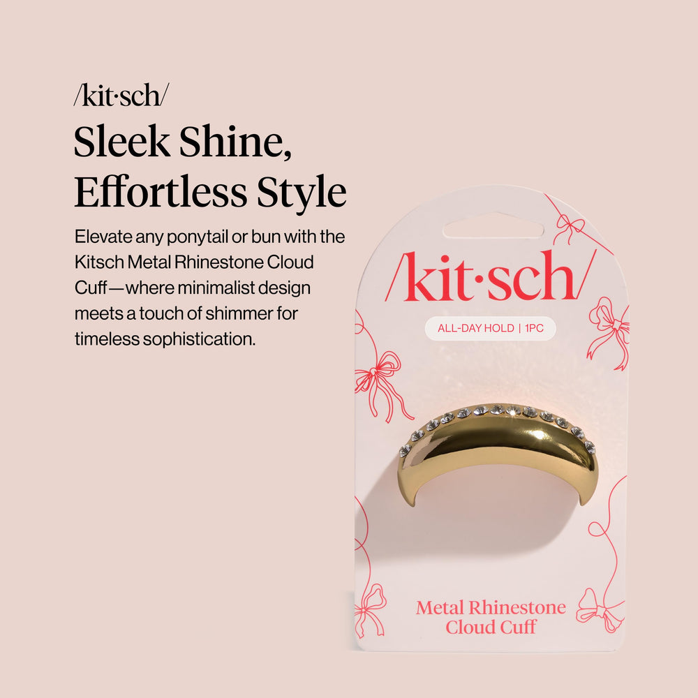 Kitsch rhinestone hair cuff with braid elevates casual braids with sparkling detail.