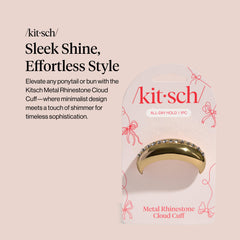 Kitsch rhinestone hair cuff with braid elevates casual braids with sparkling detail.