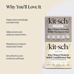 Kitsch Rice Water Conditioner Bar packaging highlights eco-friendly option