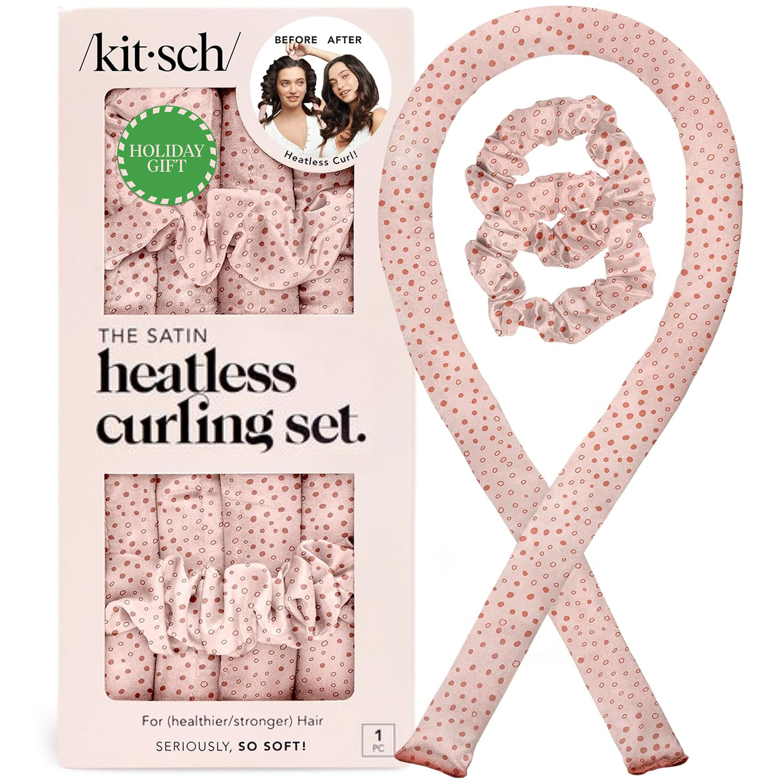Kitsch satin heatless curler 34in ready for overnight frizz-free curls