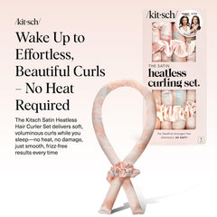 Kitsch satin heatless curler closeup 34-inch rod for smooth curls