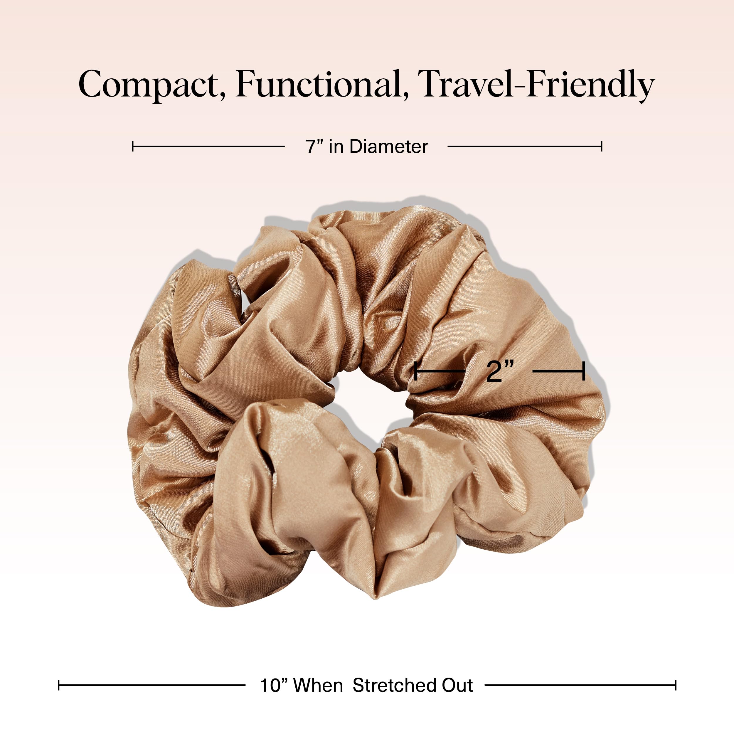 Kitsch satin scrunchies gold close-up highlighting luxe feel and secure grip
