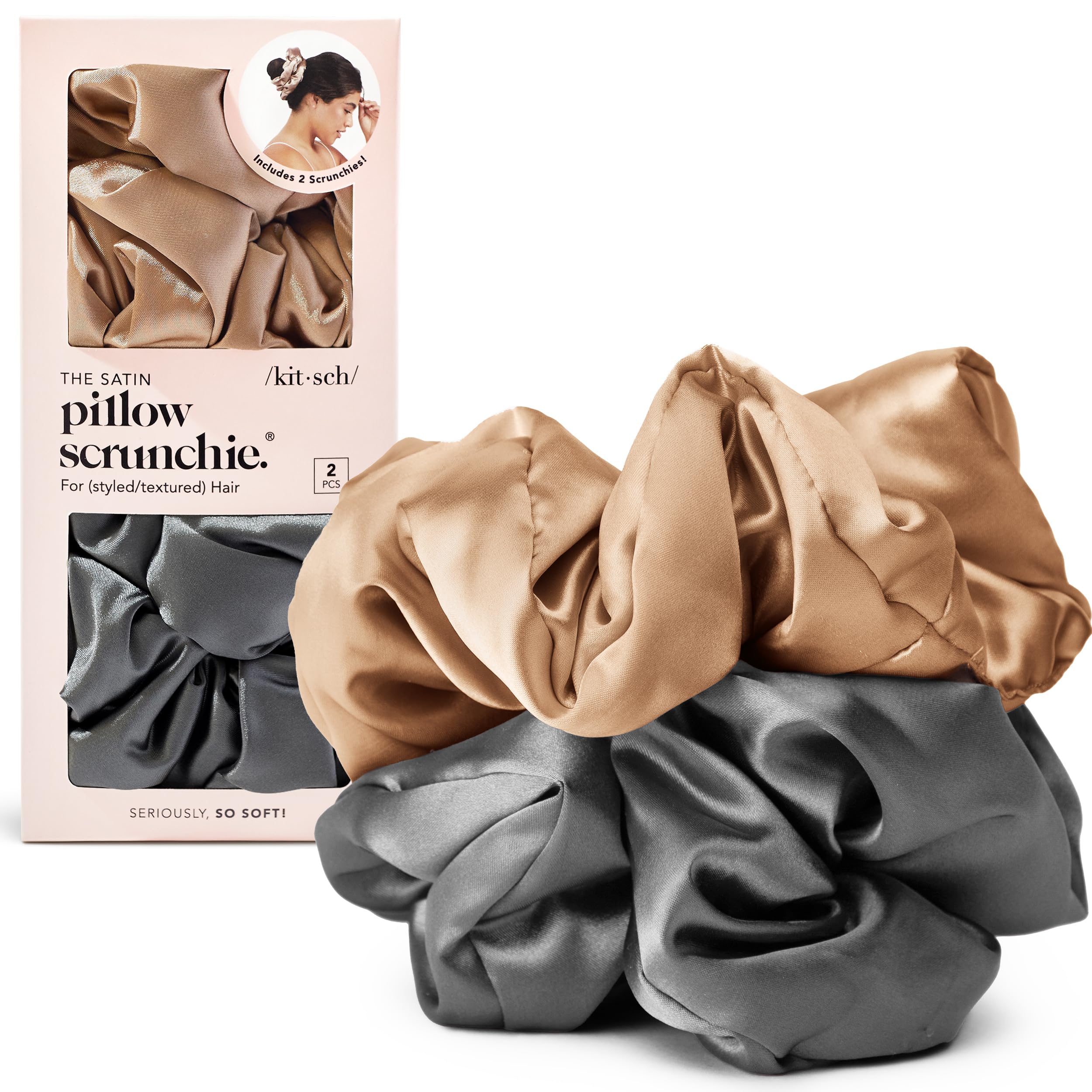 Kitsch satin scrunchies packaged on display ready to gift