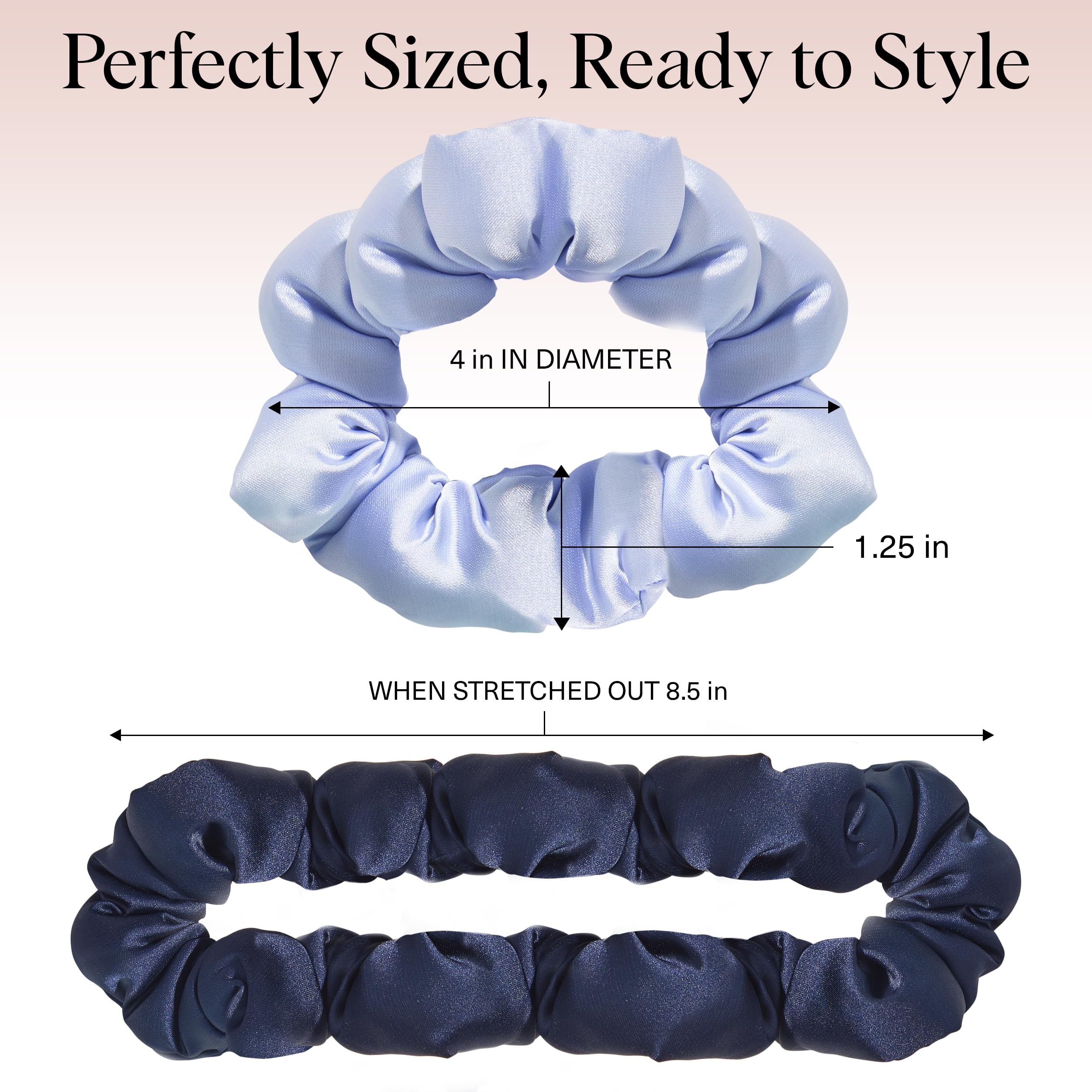 Kitsch scrunchies durable-elasticity closeup shows lasting shape and resilience