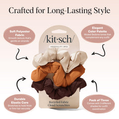 Kitsch Sedona scrunchies bun-style look for casual or sporty styles