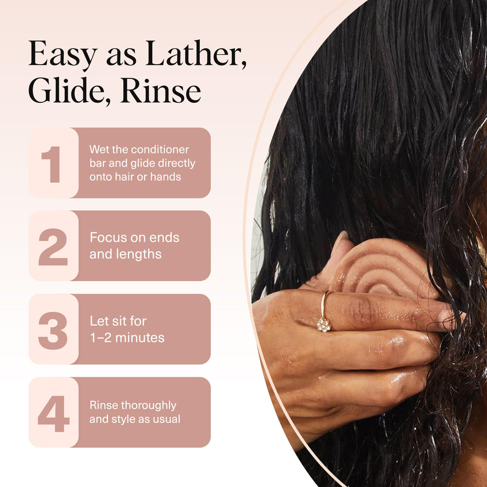 Color-treated hair benefiting from Kitsch conditioner bar's gentle conditioning