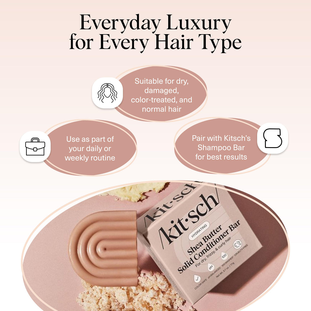 Kitsch bar suited for curly hair with defined, hydrated curls