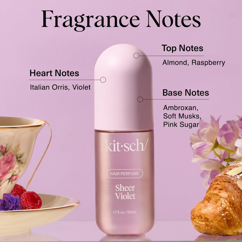Kitsch Sheer Violet clean formula highlighting vegan, cruelty-free ingredients