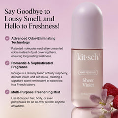 Kitsch Sheer Violet hair-application mist for quick refresh after workouts