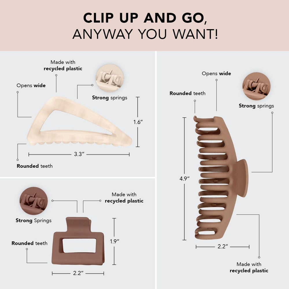 Kitsch small-open-shape-hair-clip adds trendy layering and flair with secure grip.
