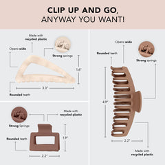Kitsch small-open-shape-hair-clip adds trendy layering and flair with secure grip.