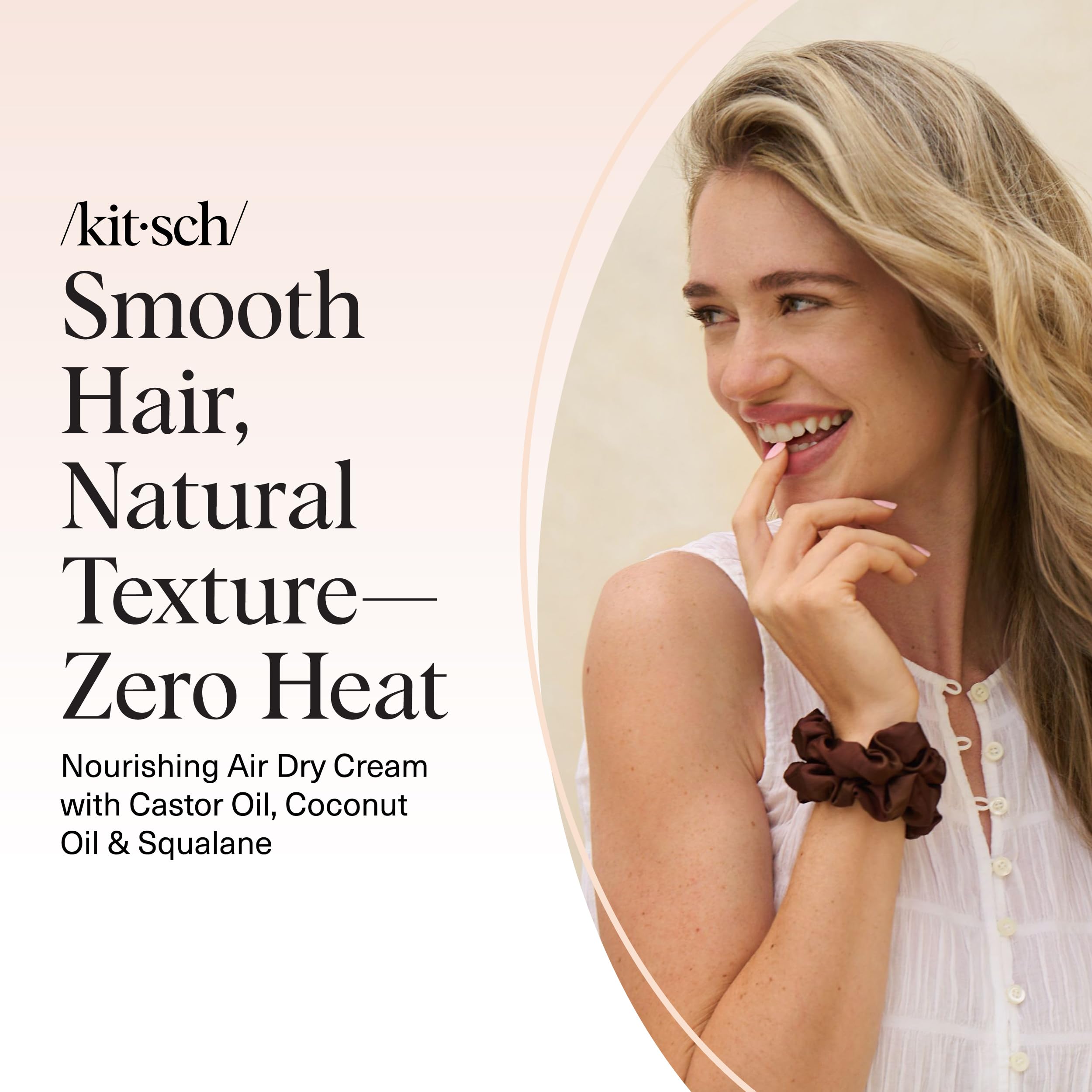 Kitsch smoothing air dry cream packaging made with post-consumer recycled materials