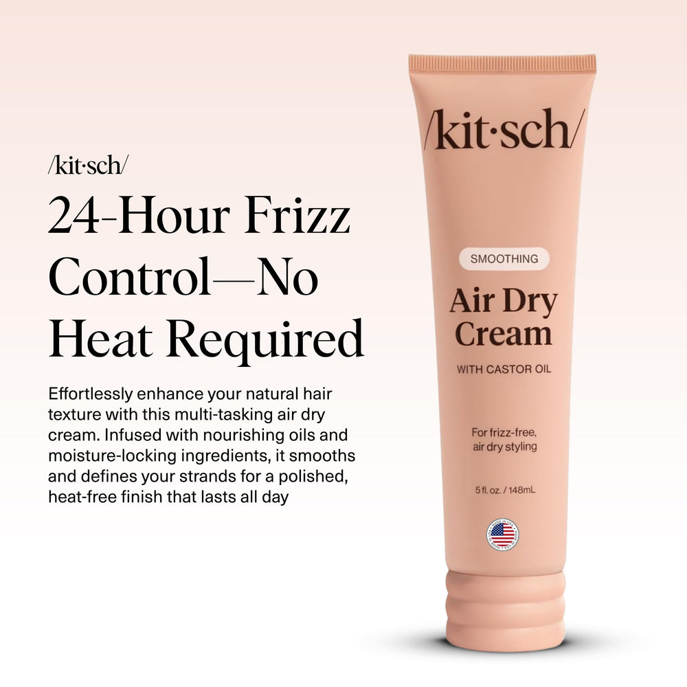 Kitsch smoothing air dry cream waves and curls definition without crunch