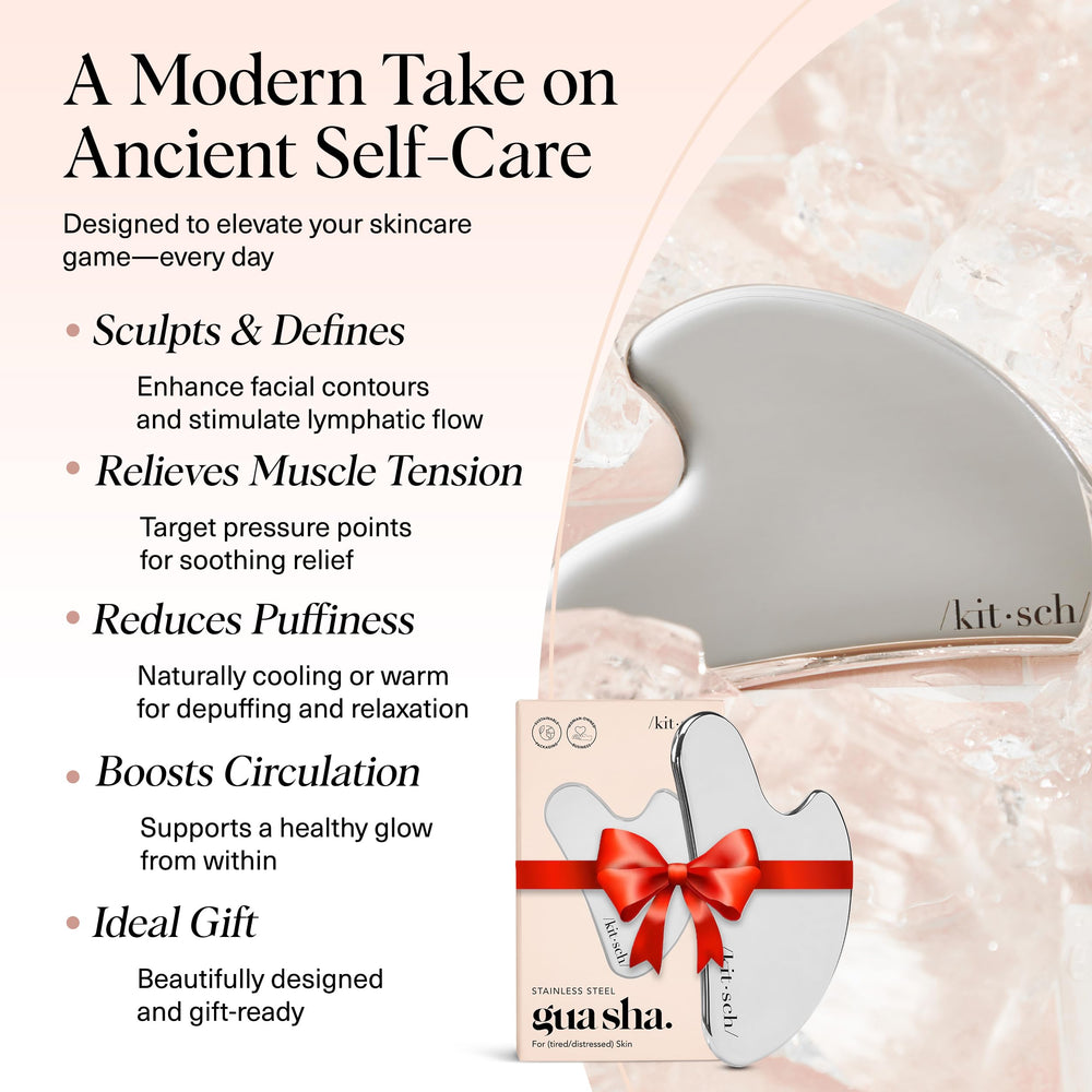 Kitsch gua sha body tool highlighting full-body massage potential.