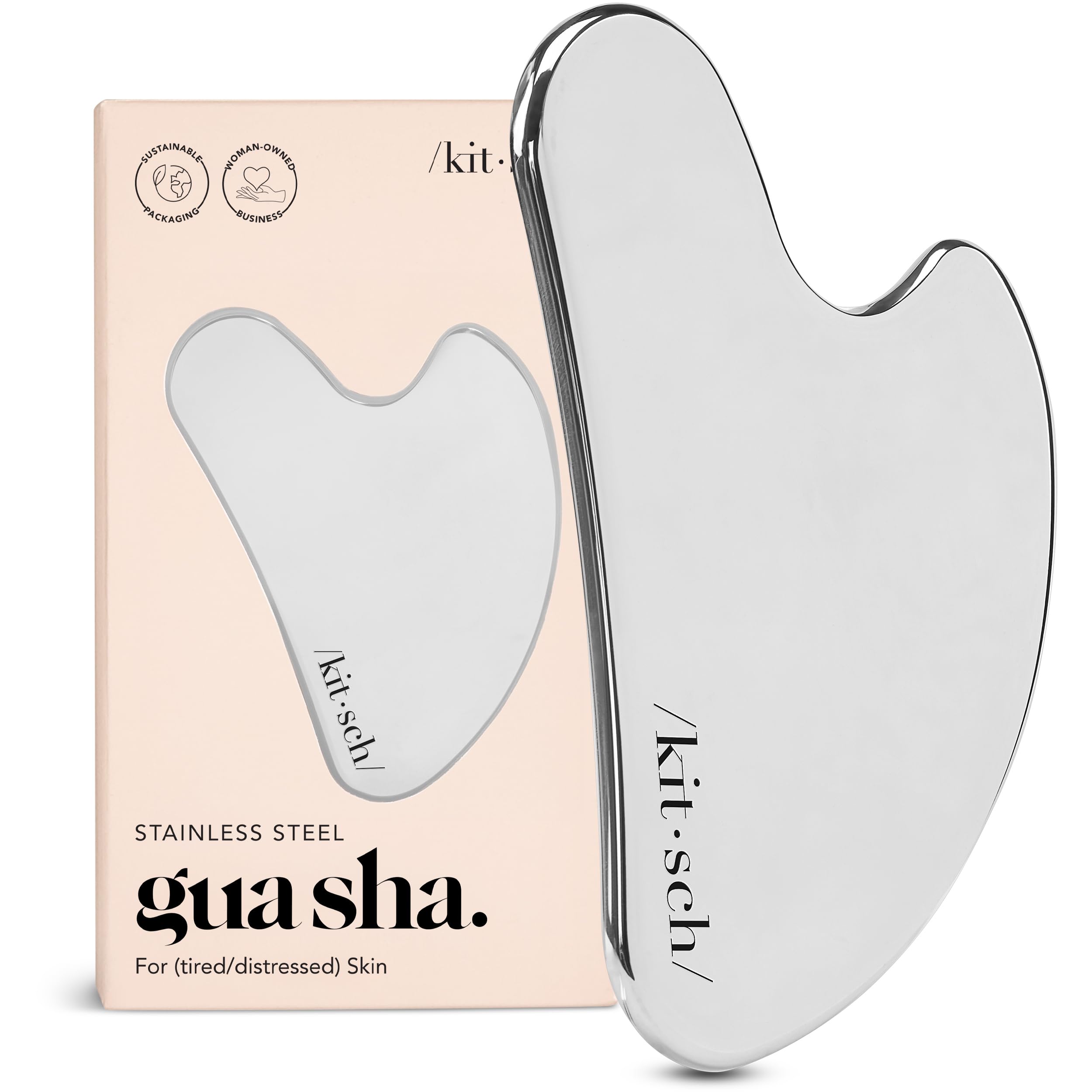 Kitsch gua sha face tool for precise facial massage and contouring.