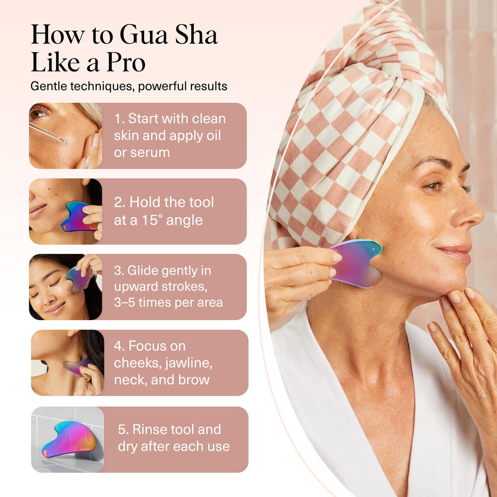 Kitsch stainless steel gua sha tool easy clean ensures hygienic routine