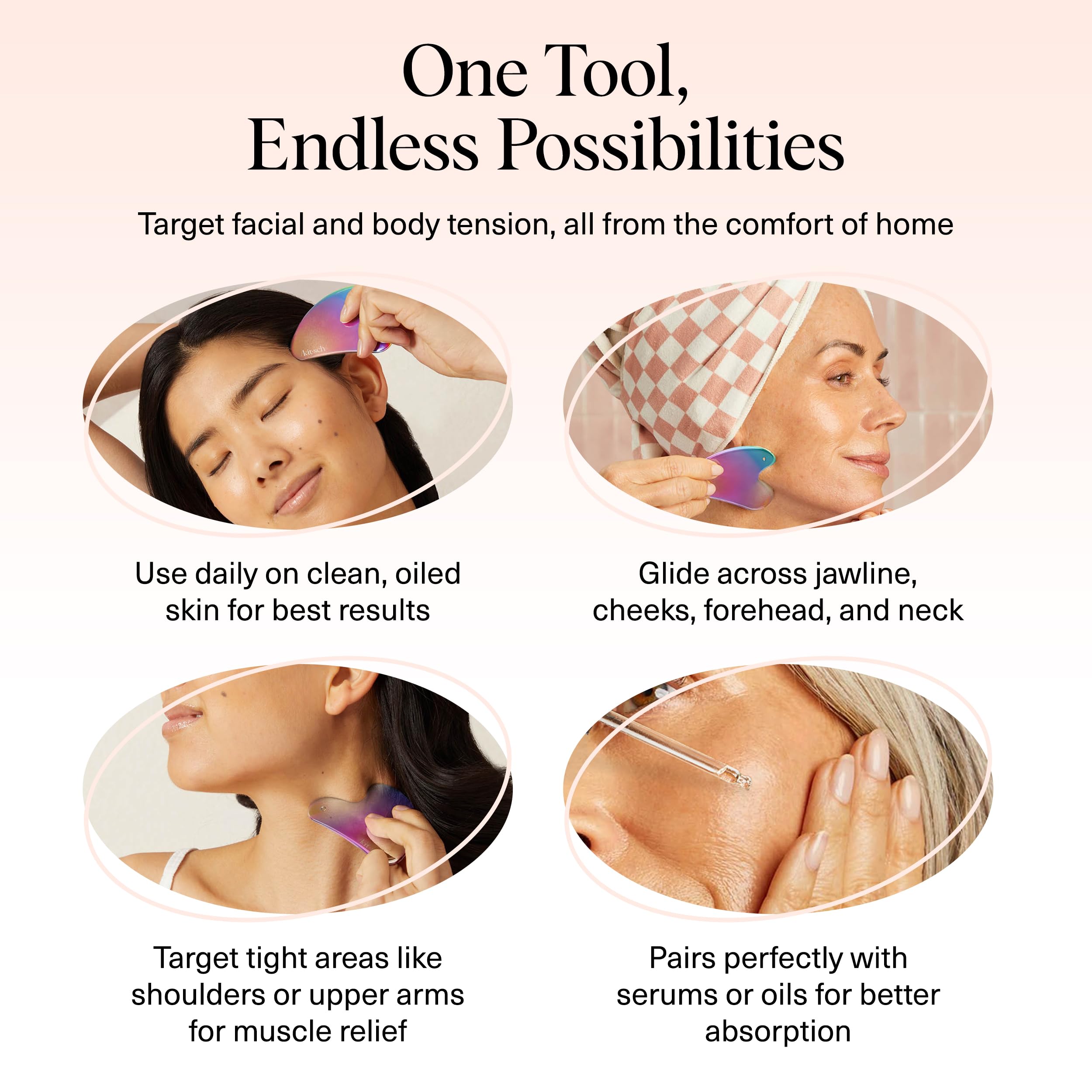 Kitsch stainless steel gua sha tool hot cold therapy offers soothing options