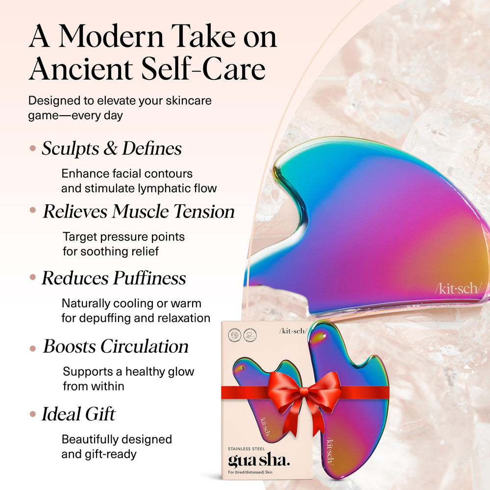 Kitsch stainless steel gua sha tool lymphatic drainage supports gentle drainage