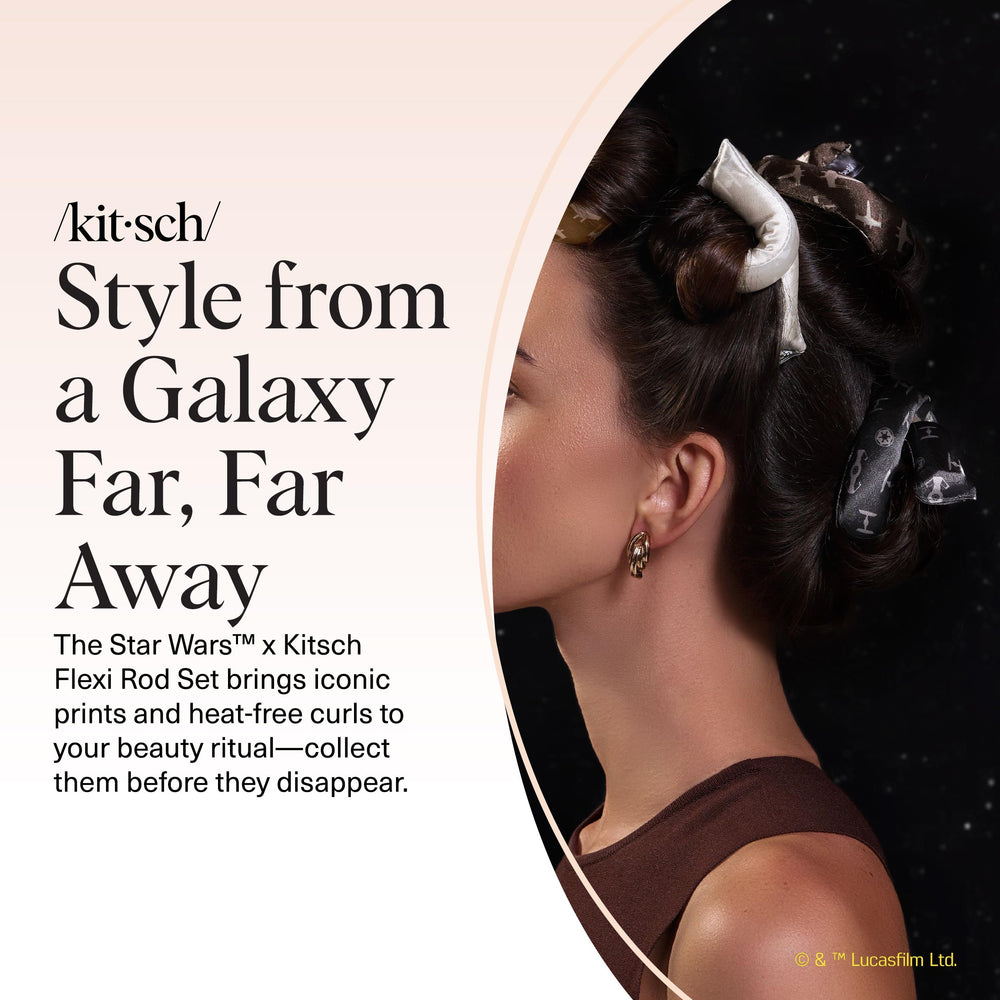 Kitsch Star Wars satin heatless curler creates loose waves for everyday glam