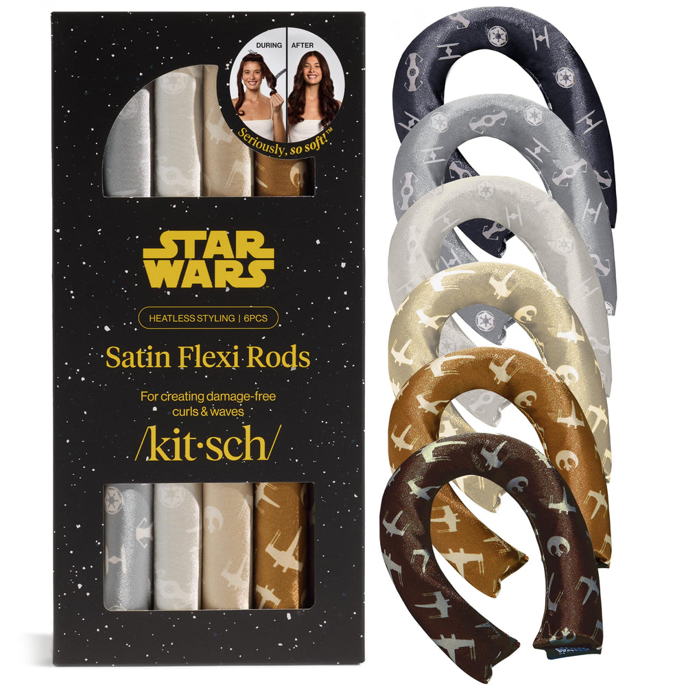 Kitsch Star Wars satin heatless curler set pack shot for easy heatless curls