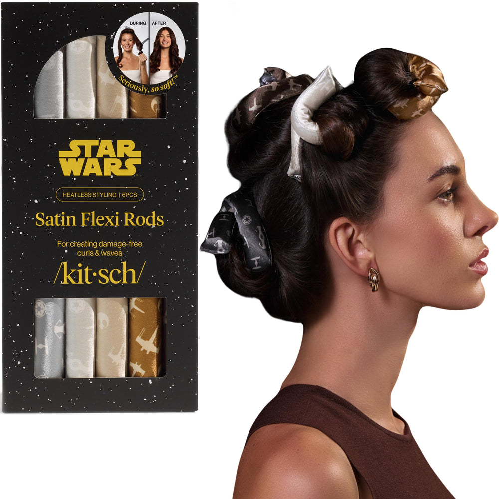 Kitsch Star Wars satin heatless curler compact storage for travel evenings