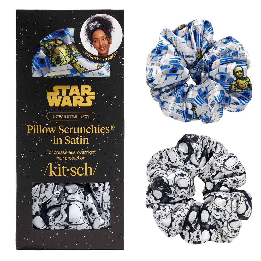 Kitsch Star Wars scrunchies showcase collectible design for fans and teens.