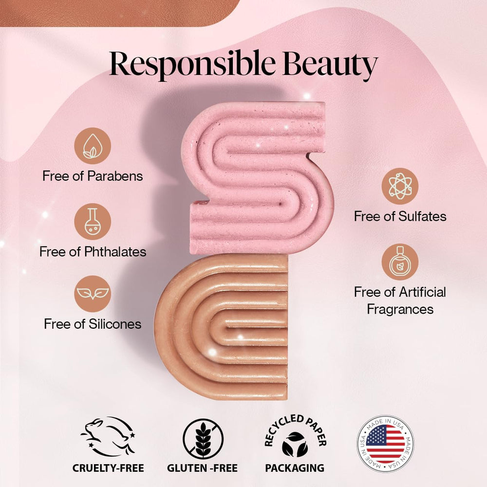 Kitsch sustainable conditioning bar softens hair without clogging pores.