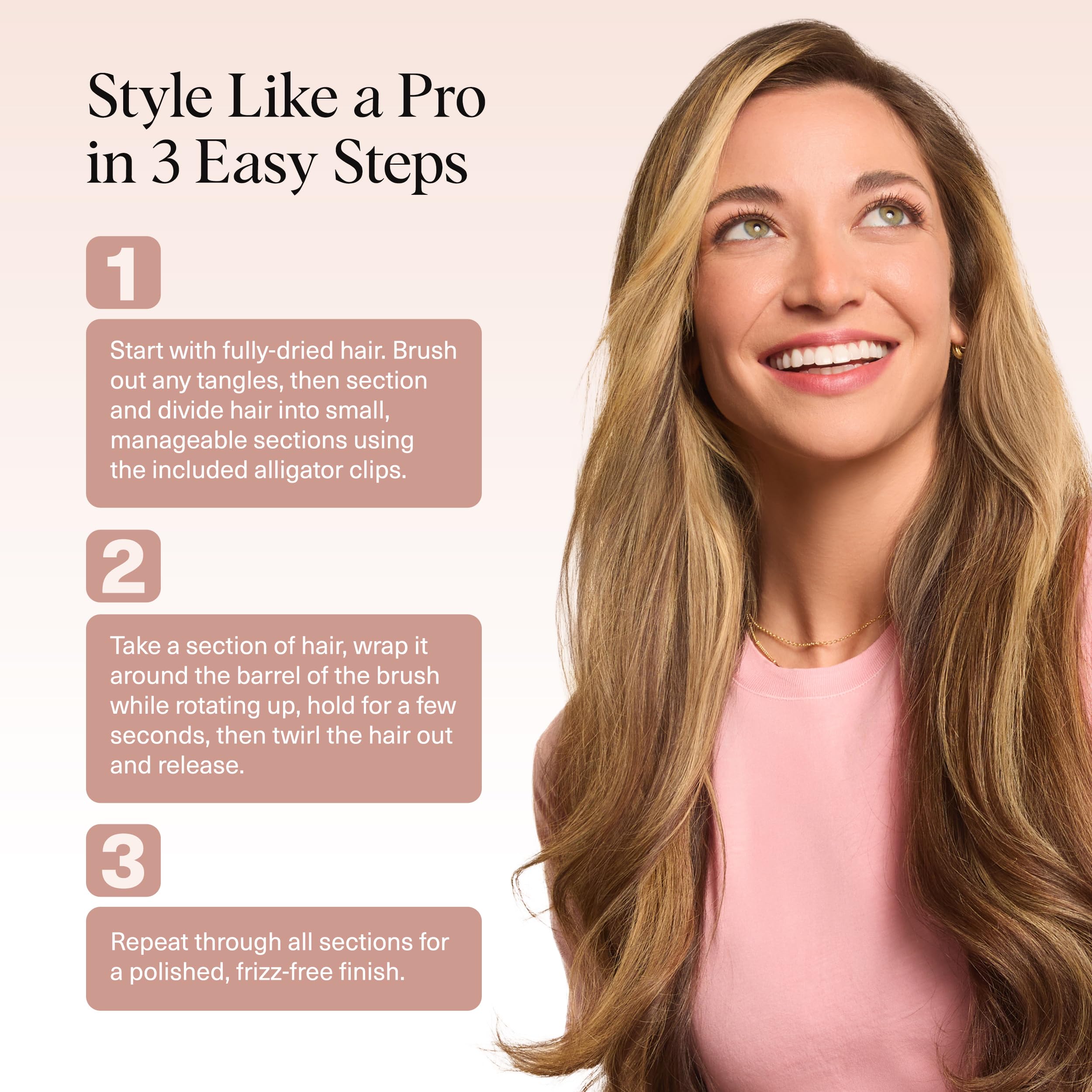 Kitsch Thermal Brush cool-tip design protects scalp during styling.